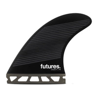 F8 LEGACY SERIES THRUSTER FINS BLACK/GREY